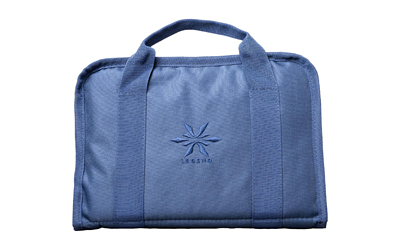 Blue fabric travel laptop bag with handles