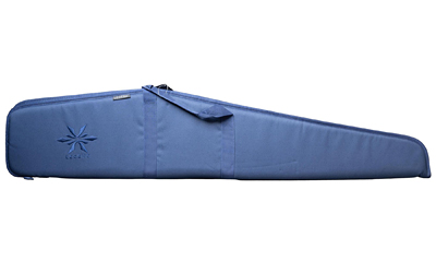 Blue soft rifle case with shoulder strap