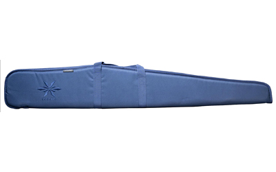 Blue soft rifle case with zipper and handle
