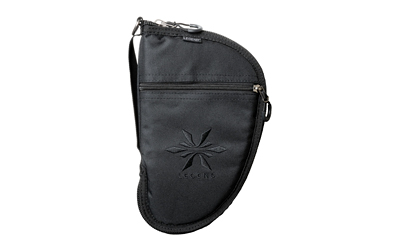 Black zippered handgun carrying case with logo
