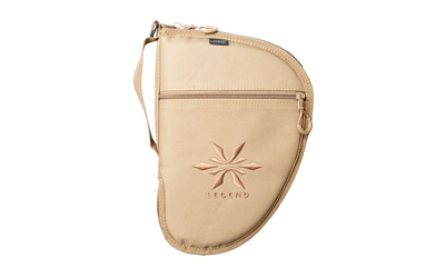 Beige leather curved crossbody bag with embossed logo