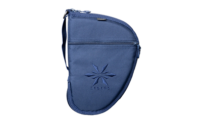 Blue padded zippered pistol case with handle