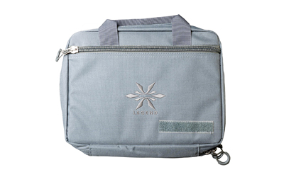 Gray zippered bag with handles