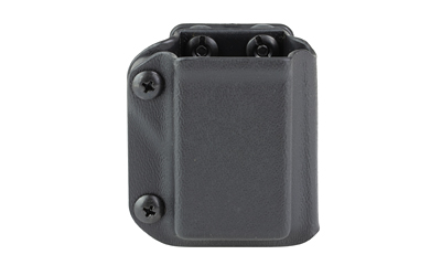 Black plastic belt clip with screws