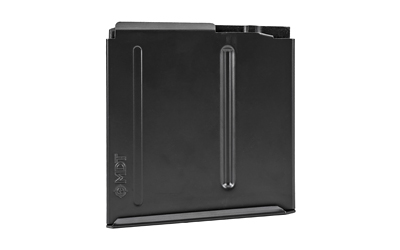 Black rectangular metal magazine on white background