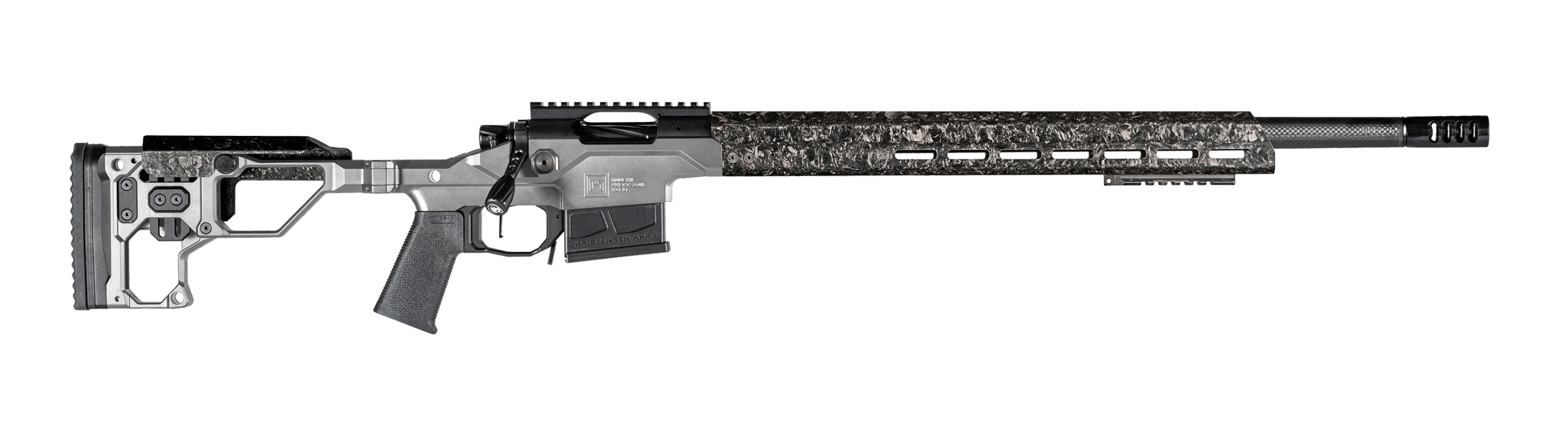 Modern precision rifle with a sleek design