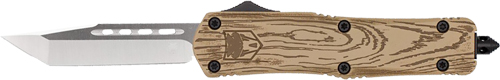 Wood-handled folding pocket knife with serrated blade