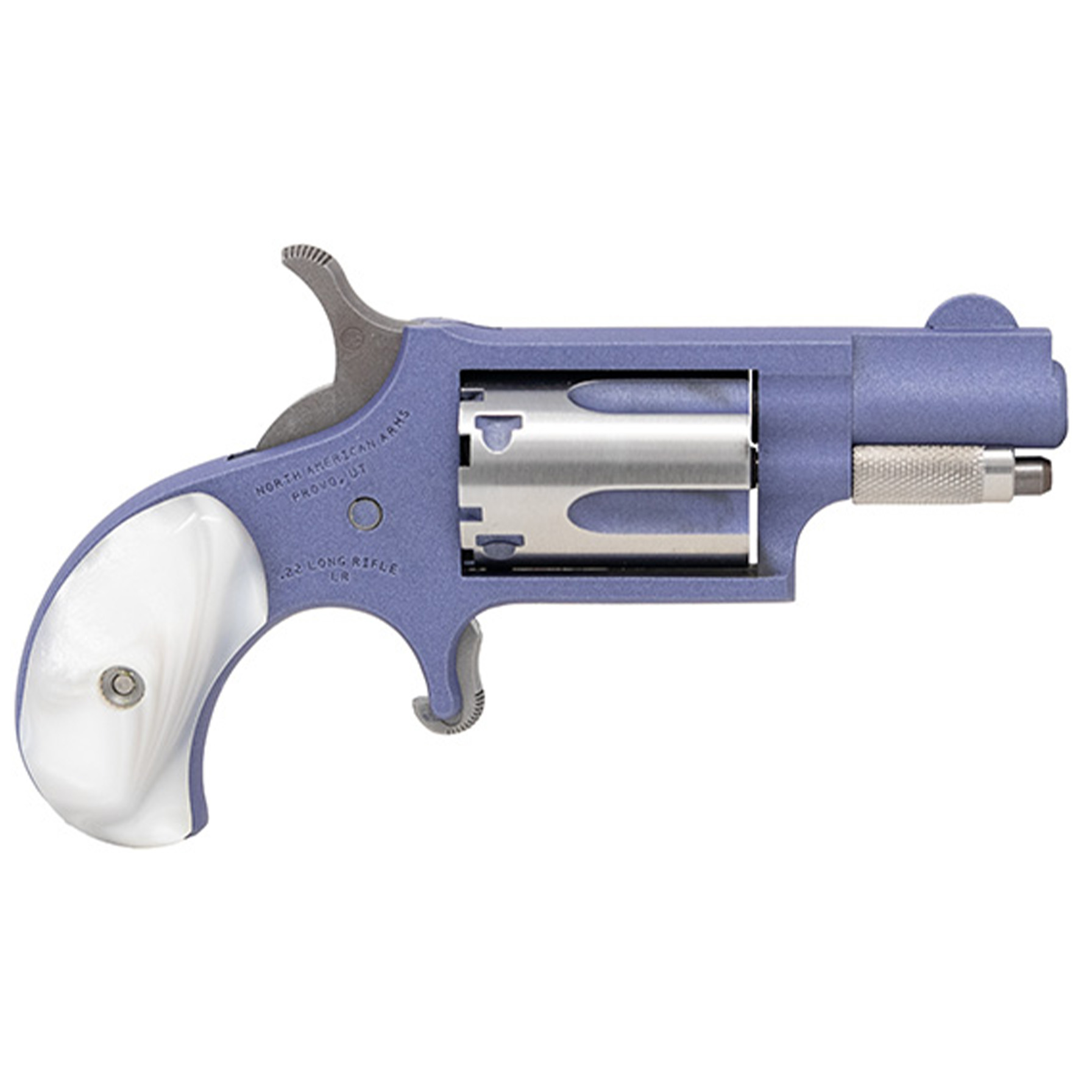 Purple mini revolver with white grip