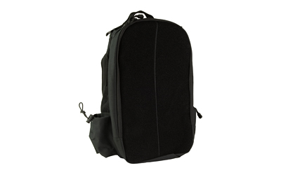 Black backpack isolated on white background