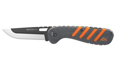 Gray and orange folding pocket knife
