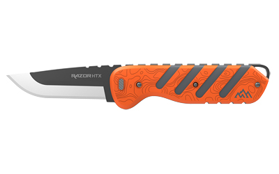 Orange and black folding pocket knife
