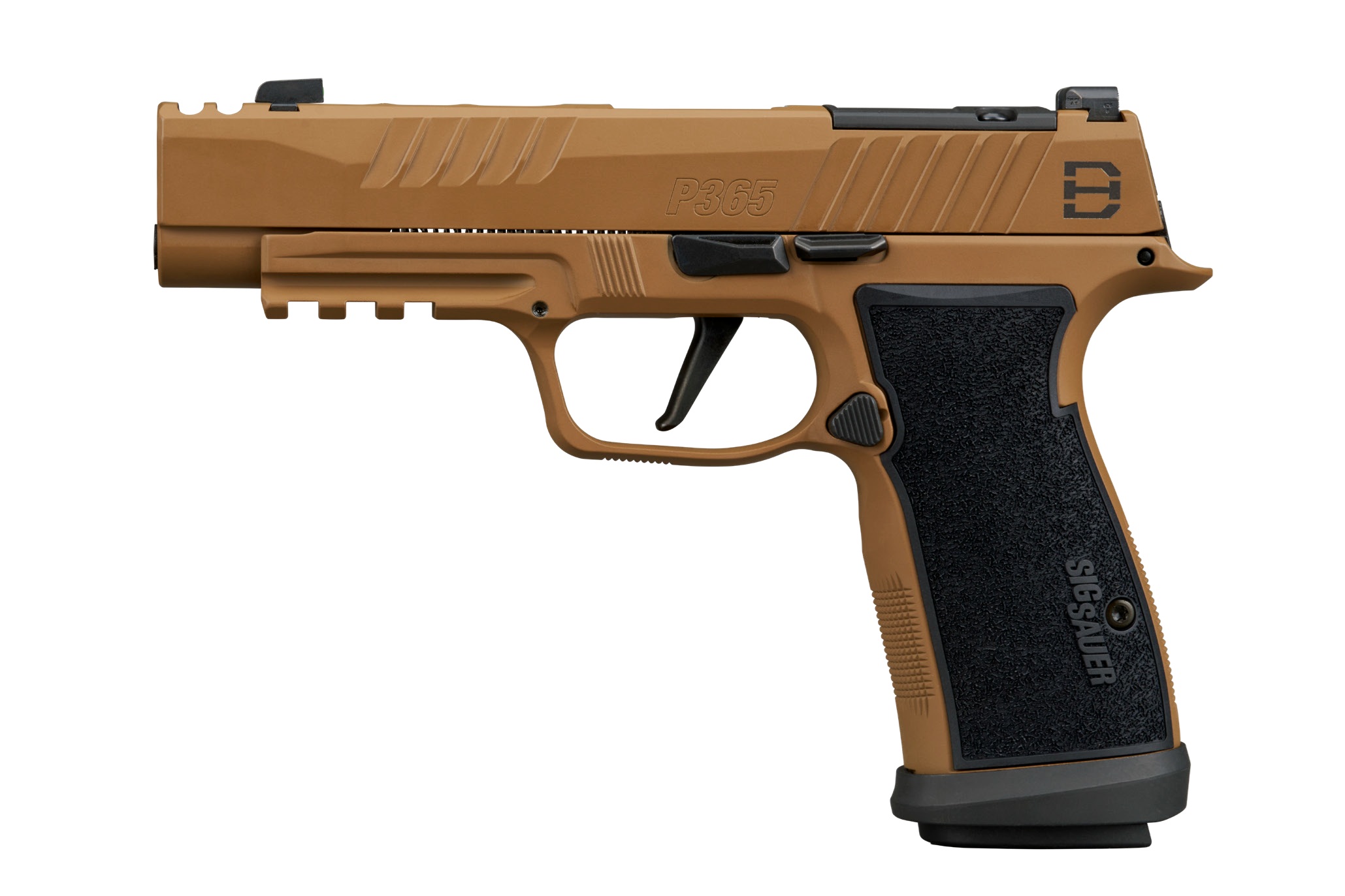Sig Sauer P365 handgun in tan color