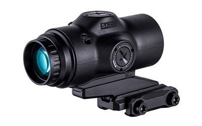 Compact rifle scope with mounting base