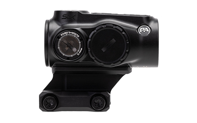 Black rifle scope optic with mounting base