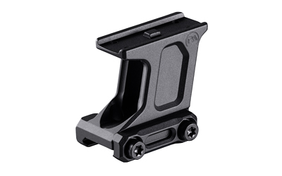 Black metal firearm optic rail mount