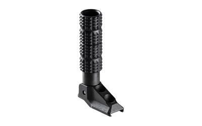 Black metal foot peg with mounting bracket