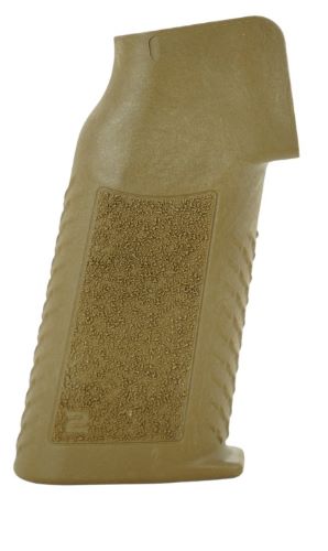 Tan polymer AR-style rifle pistol grip