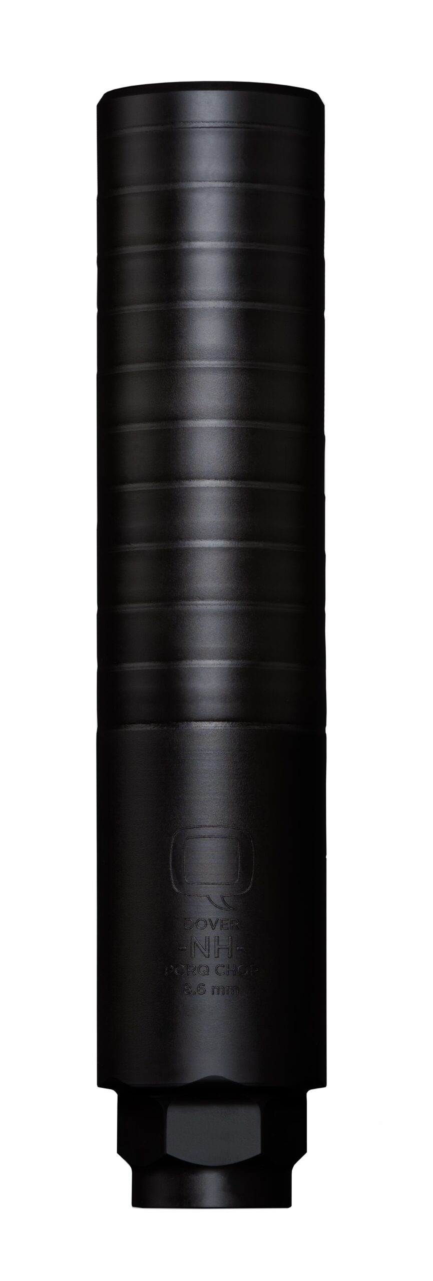 Black cylindrical metal choke tube attachment