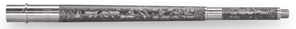 Long industrial metal shaft with textured surface