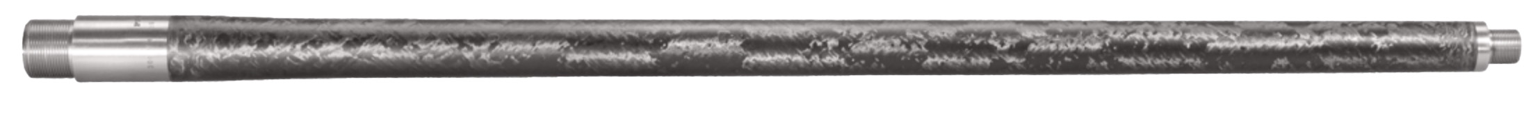 Long threaded metal industrial shaft on white background