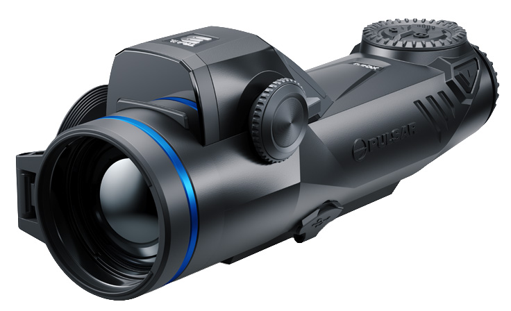 Compact black rifle scope with adjustment turrets