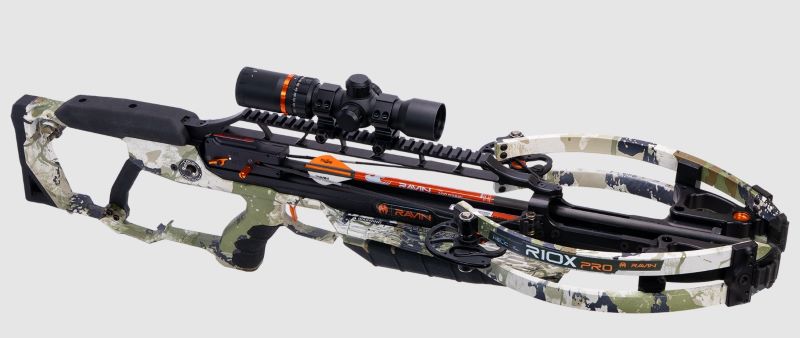 Camouflage crossbow with mounted scope