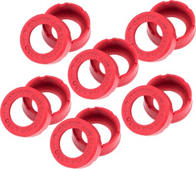 Red circular rubber disk accessories
