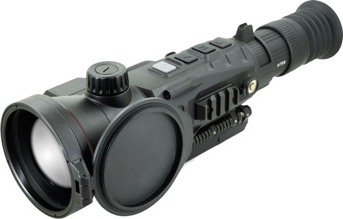 Black thermal imaging rifle scope device