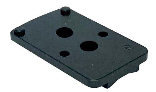 Black metal mounting plate with multiple holes