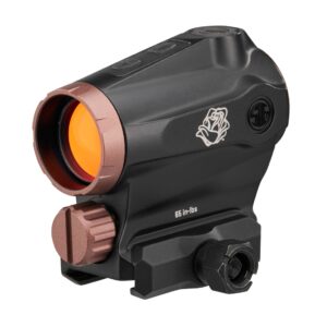Compact rifle red dot sight with orange lens