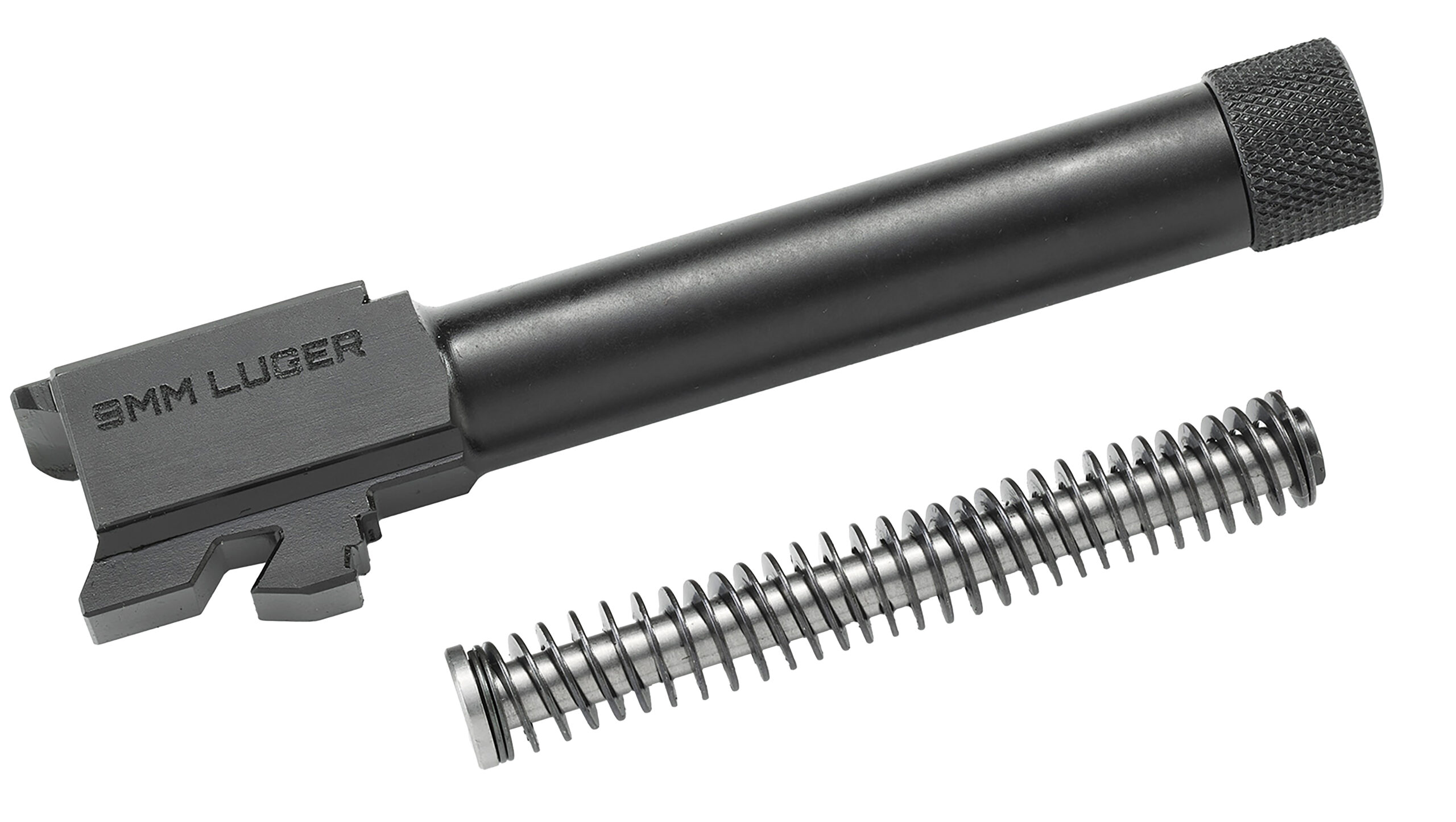 9mm Luger pistol barrel and recoil spring