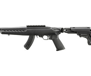Black tactical shotgun with adjustable stock