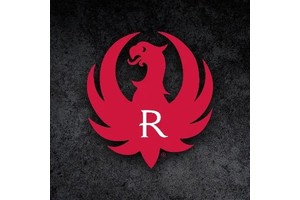 Red phoenix emblem with letter R