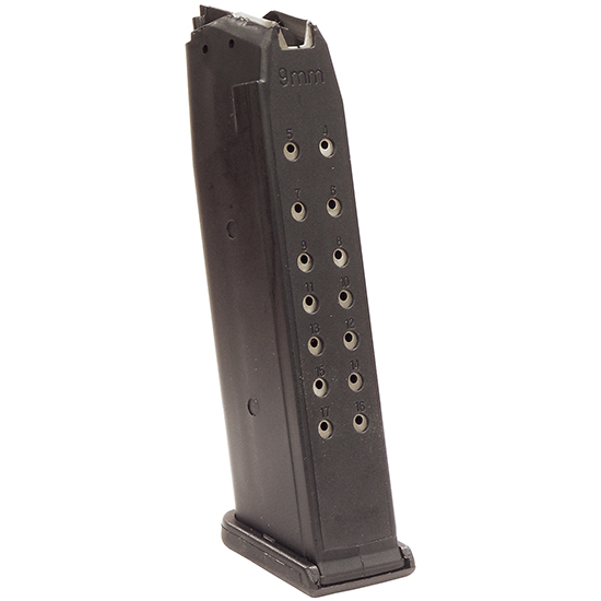 9mm pistol magazine with numbered witness holes