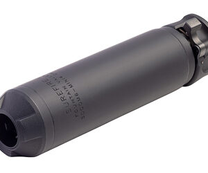 Cylindrical firearm suppressor on white background