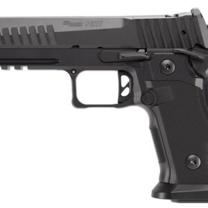 Black SIG Sauer semi-automatic pistol side view