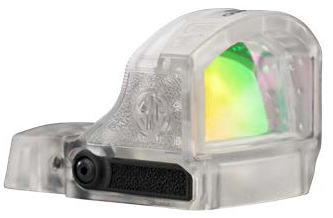 Transparent holographic reflex sight with green lens