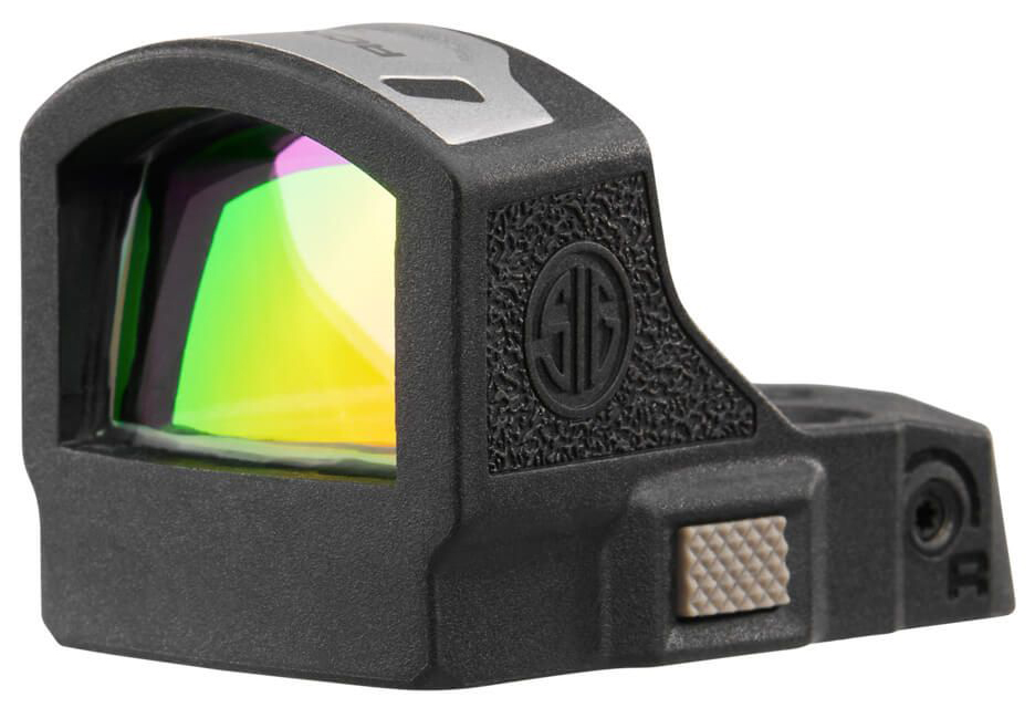 Compact reflex red dot sight with green lens