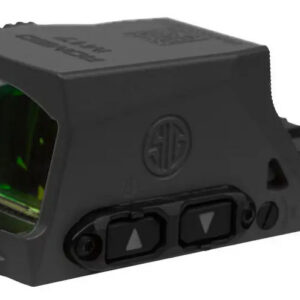 Compact reflex red dot sight with green lens