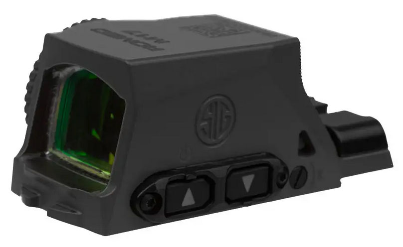 Compact reflex red dot sight with green lens