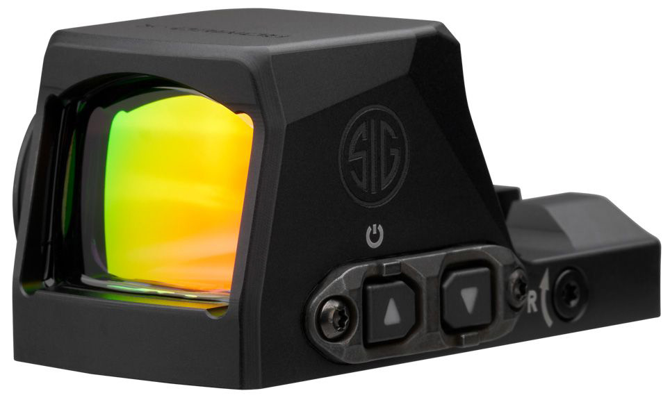Compact reflex red dot sight with green lens