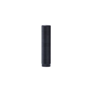Black textured foam roller on white background