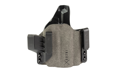Gray Kydex IWB handgun holster with belt clips