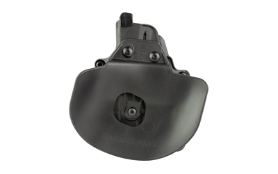 Black polymer handgun holster attachment