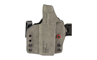 Tan Kydex handgun holster with belt clip