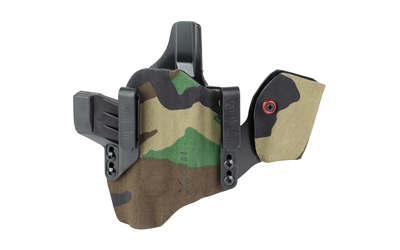 Camouflage inside-the-waistband handgun holster with belt clips
