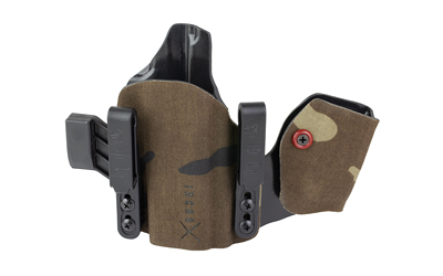 Brown and black camo IWB holster with mag carrier