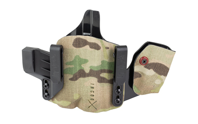 Camouflage IWB holster with attached magazine carrier