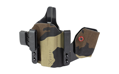 Camouflage Kydex holster with belt clip attachment