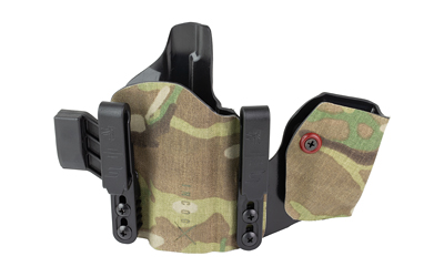 Camouflage tactical handgun holster with belt clips